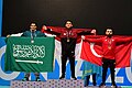 Men 61 kg medal ceremony