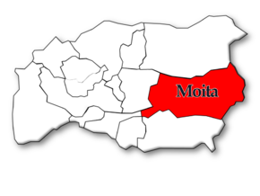 Localização no município de Anadia