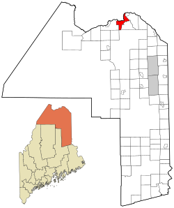 Location of Frenchville, Maine
