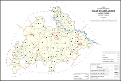 Map showing Kantha (#406) in Asoha CD block