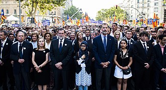 Manifestación «No tinc por» de apoyo a las víctimas de los atentados de Barcelona y Cambrils.