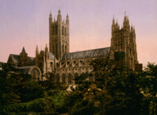 View of Canterbury Cathedral from the north west c. 1890-1900 CanterburyCathedral.png