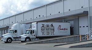 A series of Chick-fil-A trucks at the Airport ...