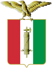 Coat of arms of the Italian Social Republic, 1944-1945 Coat of Arms of the Italian Social Republic.svg