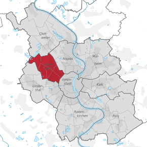 Poziția localității Köln-Ehrenfeld