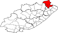 Localização do distrito de Alfred Nzo