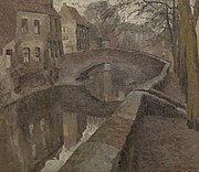 De Peerdenbrug, schilderij door Charles Simoen (1903-1927) (Groeningemuseum).