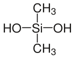 Strukturformel von Dimethylsilandiol