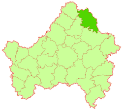 Дзяцькаўскі раён на мапе