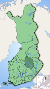 Poziția regiunii Pohjois-Savon maakunta Norra Savolax landskap