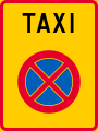 Taksin pysähtymispaikka/Plats för taxibil att stanna
