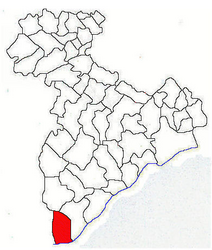 Location in Giurgiu County