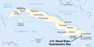 Lage der Guantánamo-Bucht