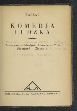 Okładka lub karta tytułowa