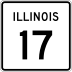 Illinois Route 17 marker