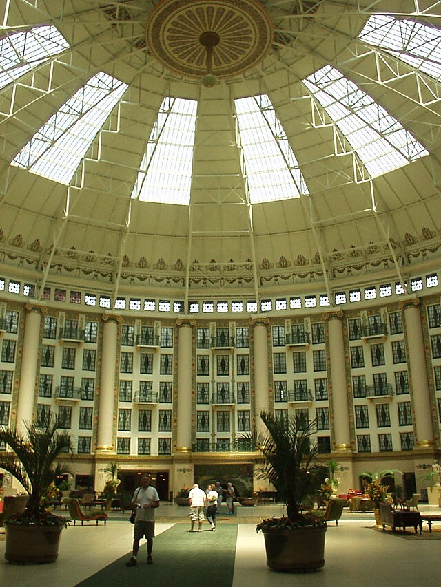 Interior of the domed atrium at West Baden Springs Hotel