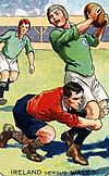 Illustration de l'époque du match entre l'Irlande et le pays de Galles