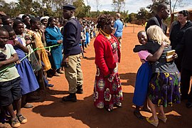 Jill Biden hugging Tawonga Chinchembele