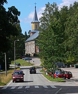 Kuva Karjalohjan kirkolle vuonna 2009.