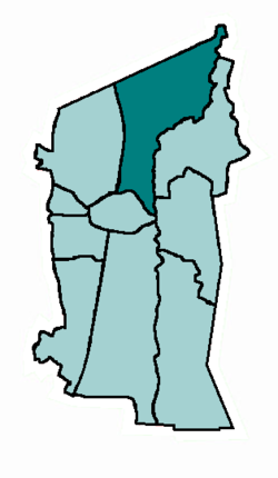 Kaupungin kartta, jossa Ylikerava korostettuna.