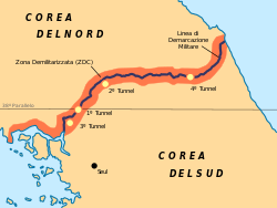 Zona demilitarizzata coreana - Localizzazione