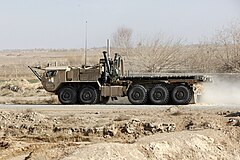 Photographed in Helmand Province, Afghanistan, a MKR18 cargo variant of the LVSR with B-kit armor fitted