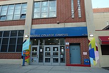 The former L Building, now Middle College Campus. LaGuardia Community College td (2022-05-25) 11 - Middle College High School.jpg