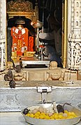 La statue de Karni Mata entourée de rats sacrés