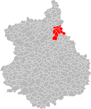 Lage der CC des Quatre Vallées im Département Eure-et-Loir