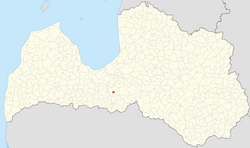 Location in Latvia (in red)