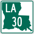 Louisiana Highway 30 signo