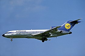 Un avion de Lufthansa Boeing 727-100 similaire à celui détourné.