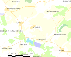 Mapa obce Autruche