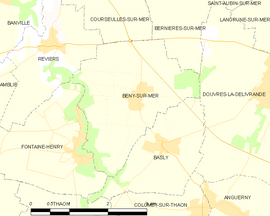 Mapa obce Bény-sur-Mer