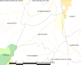 Mapa obce Heurtevent