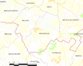 Mapa obce Macqueville