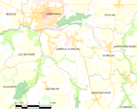 Carte de la commune de Lampaul-Guimiliau