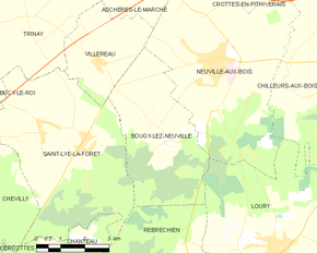 Poziția localității Bougy-lez-Neuville