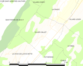 Mapa obce Villard-Sallet