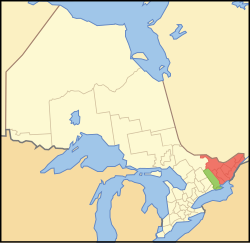 Ontario orientale - Localizzazione