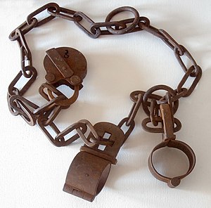 Old metal handcuffs