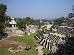 Palenque palace in Mexico