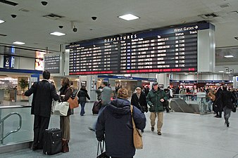 Amtrak departure board, removed in 2017