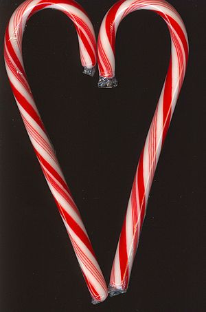 Peppermint candy cane on my scanner