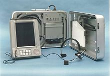 The first portable electronic book, the US Department of Defense's "Personal Electronic Aid to Maintenance" Personal Electronic Aid to Maintenance PEAM.jpg