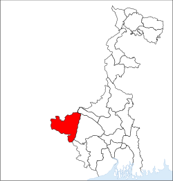 Location of Purulia district in West Bengal