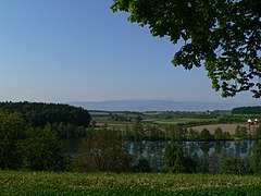 Der Schleinsee mit dem Säntis im Hintergrund