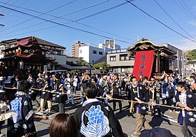 山車の町曳き