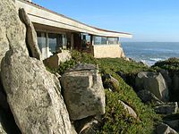 Dachlandschaft des Boa Nova Tee Pavillion & Restaurant in Leça da Palmeira (Álvaro Siza)