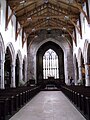 Nave and chancel, viewed from the western end of the church.